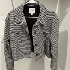 Women's Gingam Black and White Jacket
